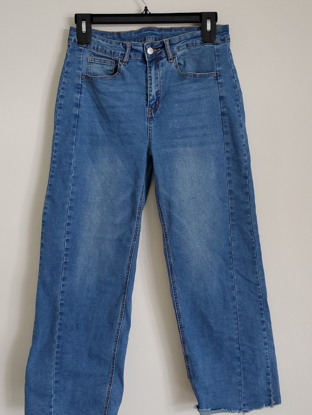 Highwaisted Wide Leg Vertical Front Seams